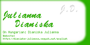 julianna dianiska business card